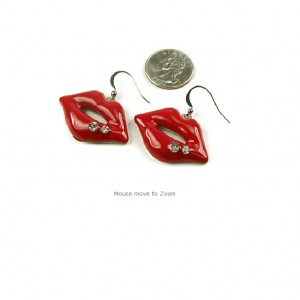 Red Lip Earrings