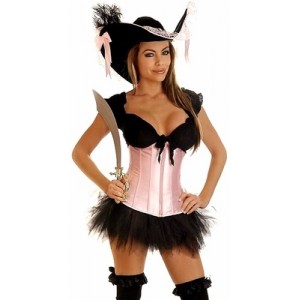 5 PC Sexy Pirate Lady Costume 