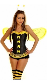 5 PC Sexy Bubble Bee Costume 