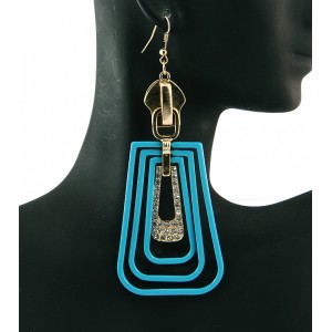 Neon Zipper Earrings 