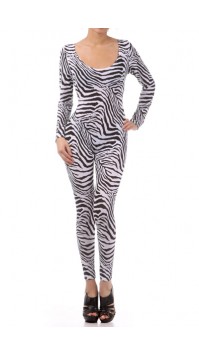 Zebra Print Catsuit 