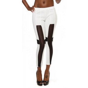 Cross Mesh Insert Leggings 