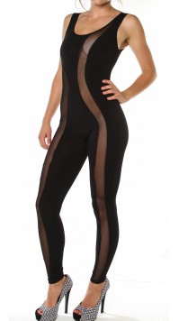 Swirl Mesh Catsuit 