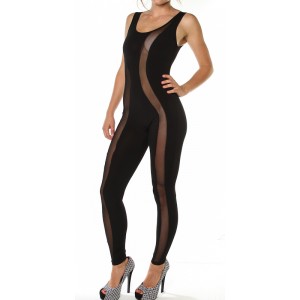 Swirl Mesh Catsuit 