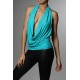 Open Back Draped Halter Top