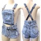 High Waist Overall Shorts 