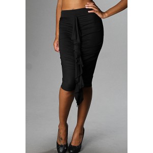 Ruffle Pencil Skirt - Status Runway